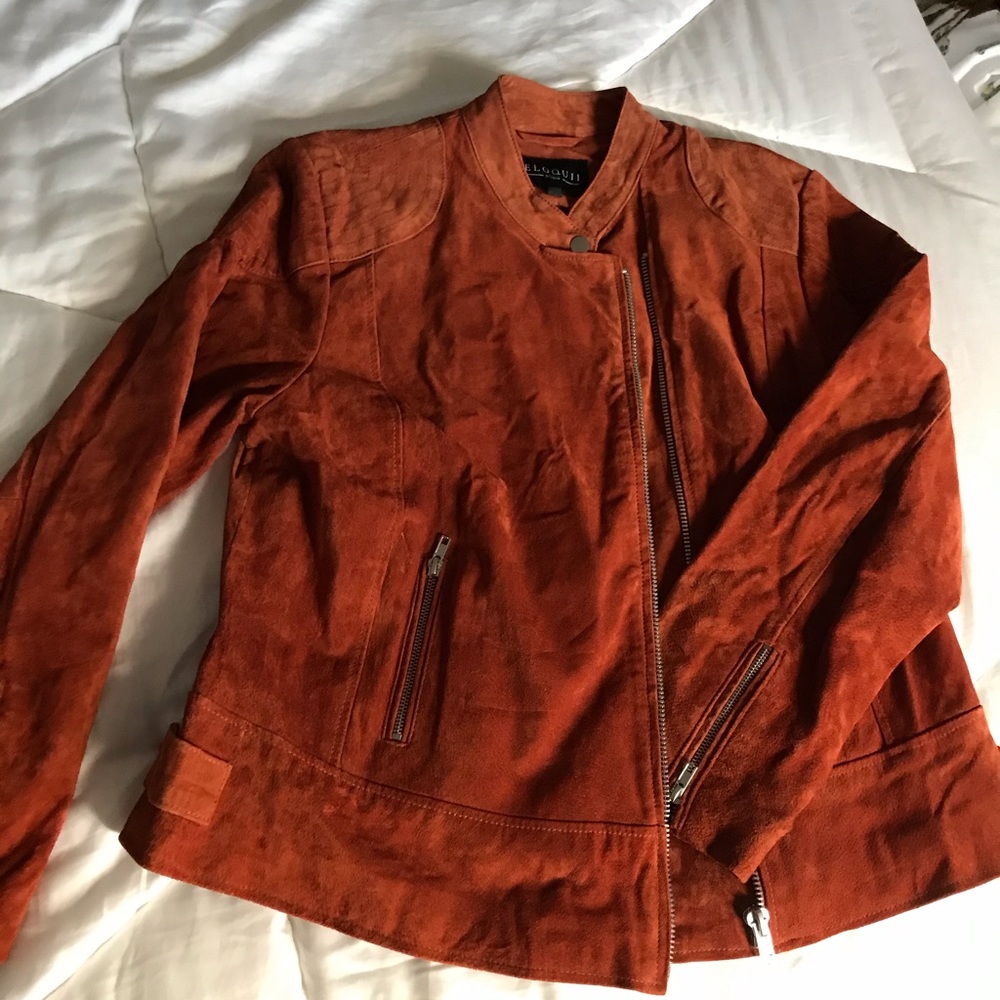 Eloquii Suede Moto leather Jacket